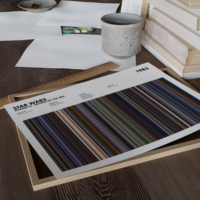 Star Wars VI: Return of the Jedi Movie Barcode Poster
