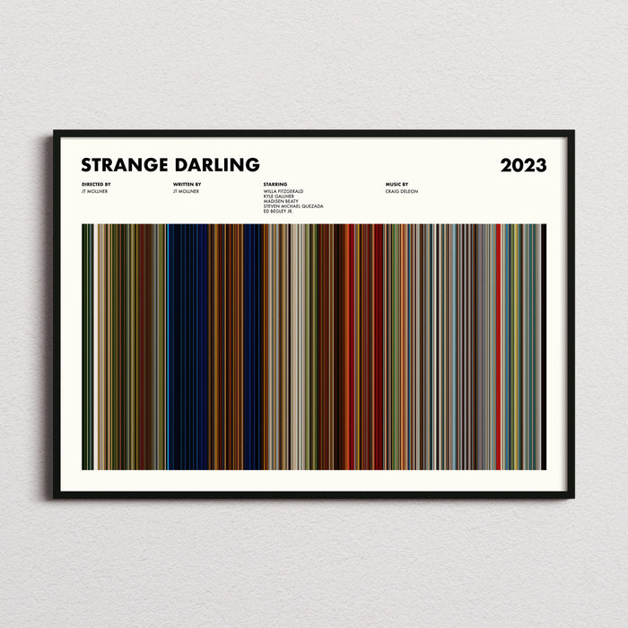 Strange Darling Movie Barcode Poster