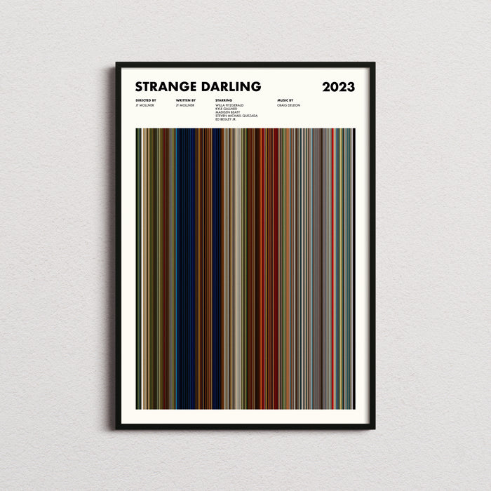 Strange Darling Movie Barcode Poster
