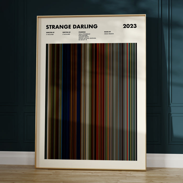 Strange Darling Movie Barcode Poster
