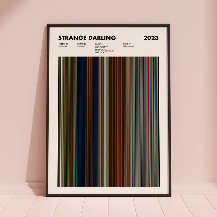 Strange Darling Movie Barcode Poster