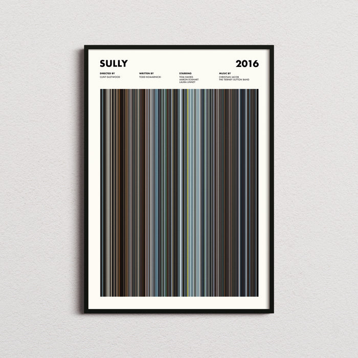 Sully Movie Barcode Poster