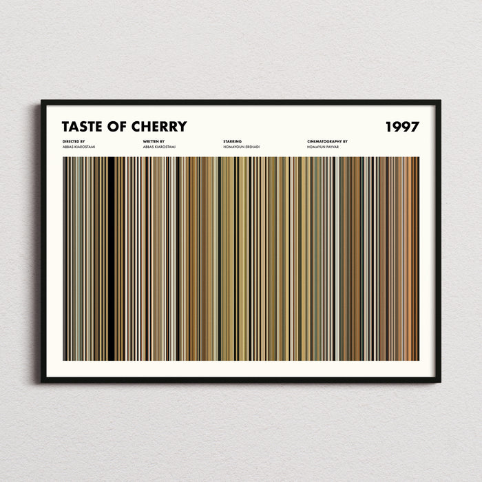 Taste of Cherry Movie Barcode Poster