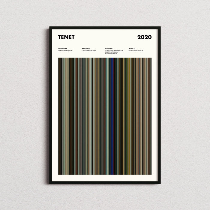 Tenet Movie Barcode Poster