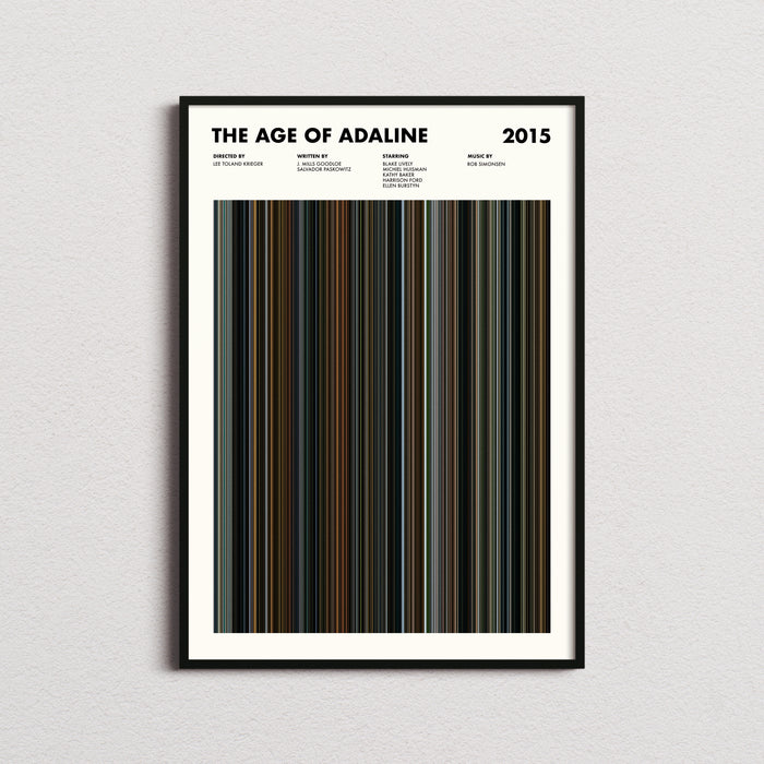 The Age Of Adaline Movie Barcode Movie Barcode Poster