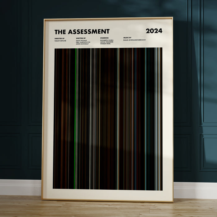The Assessment Movie Barcode Poster