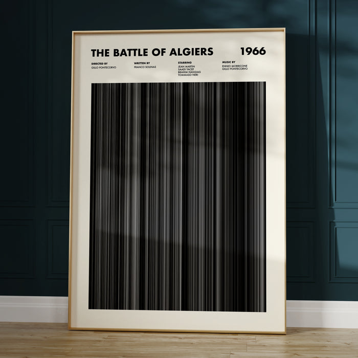The Battle Of Algiers Movie Barcode Poster