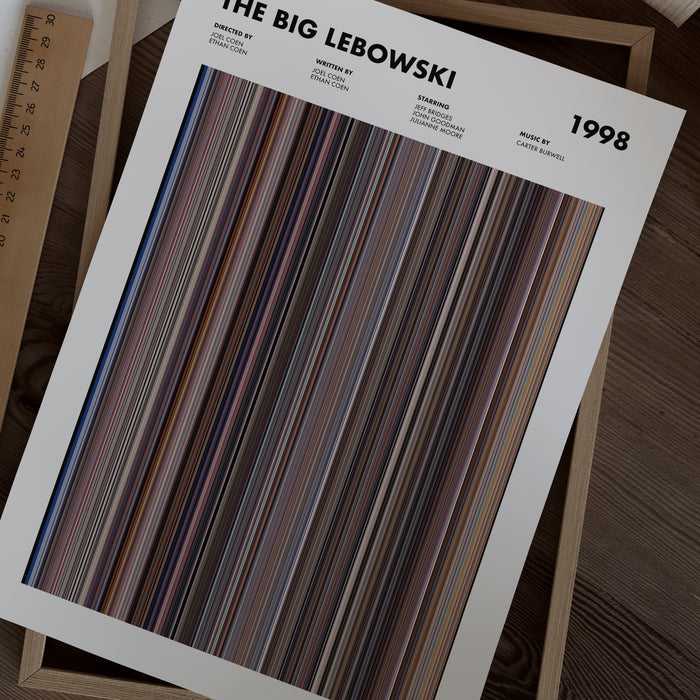 The Big Lebowski Movie Barcode Poster