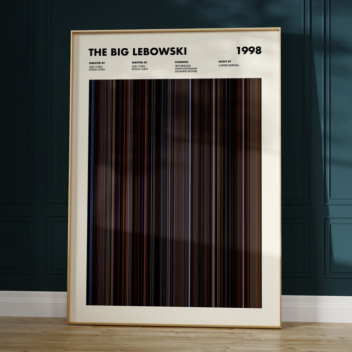 The Big Lebowski Movie Barcode Poster