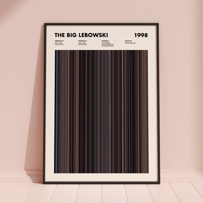 The Big Lebowski Movie Barcode Poster