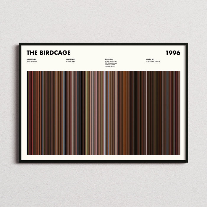 The Birdcage Movie Barcode Poster