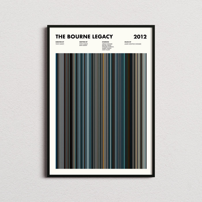 The Bourne Legacy Movie Barcode Poster