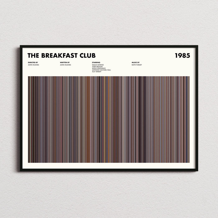 The Breakfast Club Movie Barcode Poster
