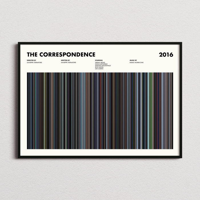The Correspondence Movie Barcode Poster