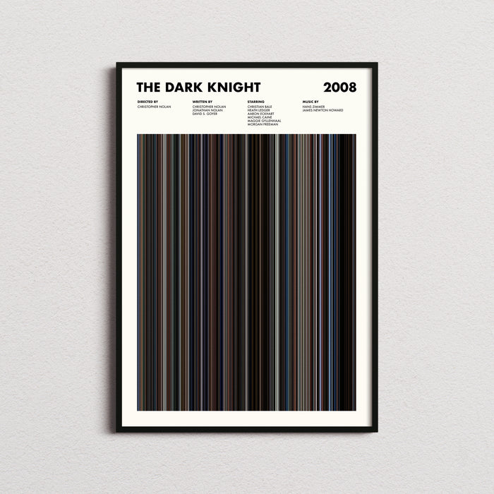 The Dark Knight Movie Barcode Poster