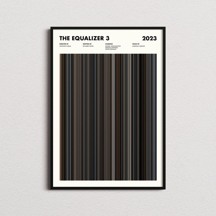 The Equalizer 3 Movie Barcode Poster