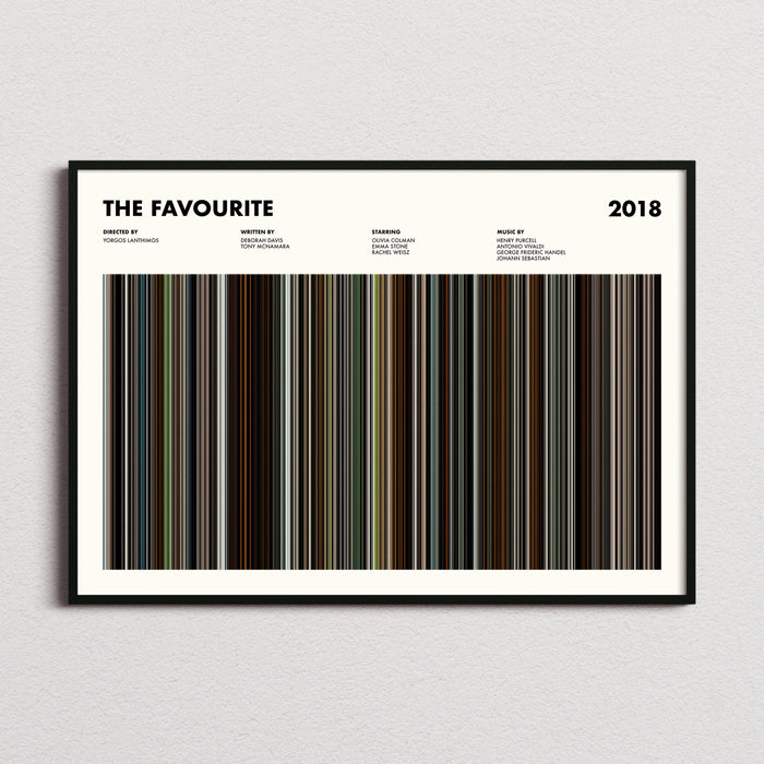 The Favourite Movie Barcode Poster