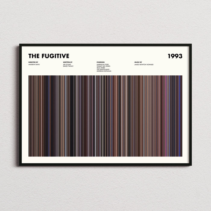 The Fugitive Movie Barcode Poster