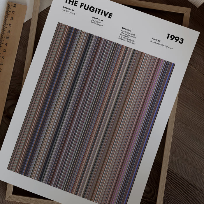 The Fugitive Movie Barcode Poster