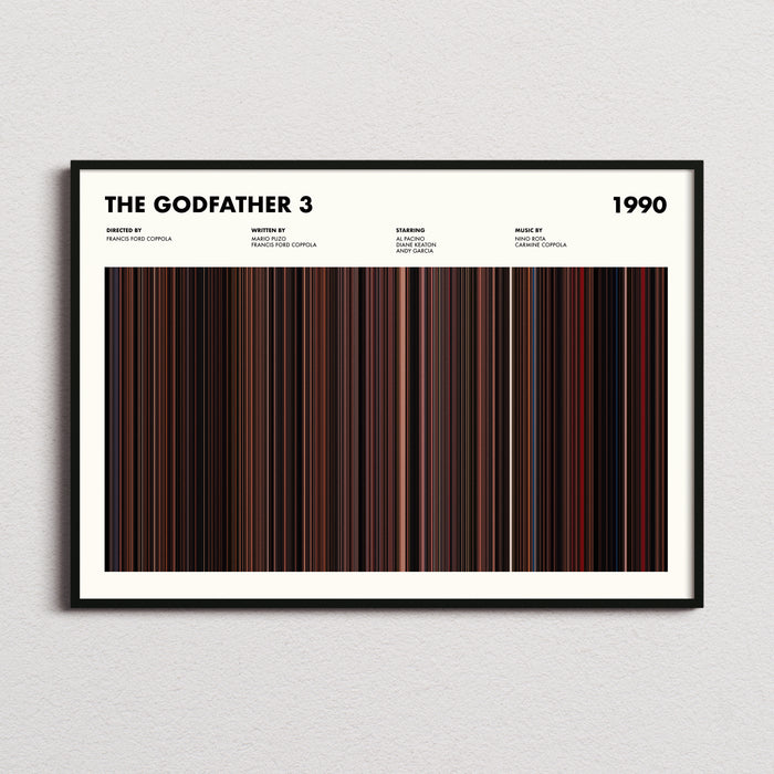 The Godfather 3 Movie Barcode Poster