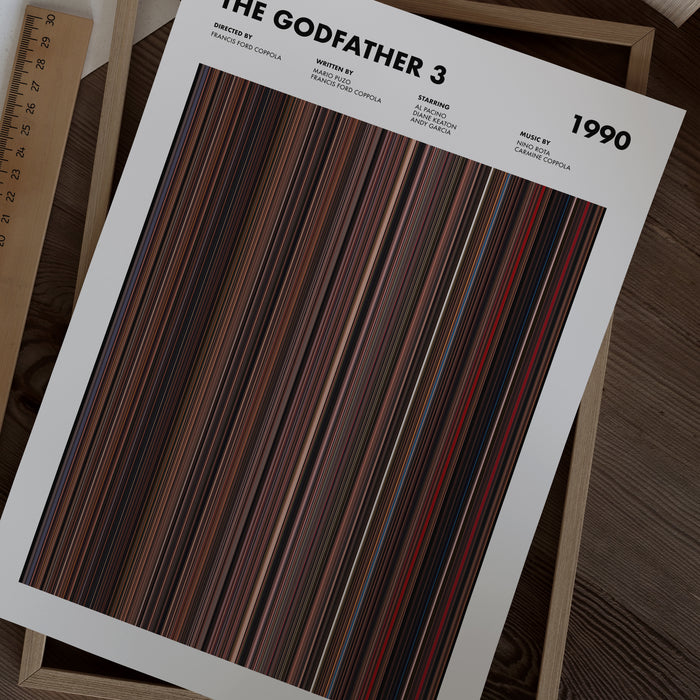 The Godfather 3 Movie Barcode Poster
