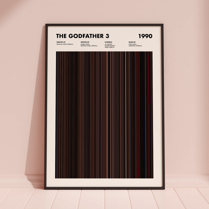 The Godfather 3 Movie Barcode Poster