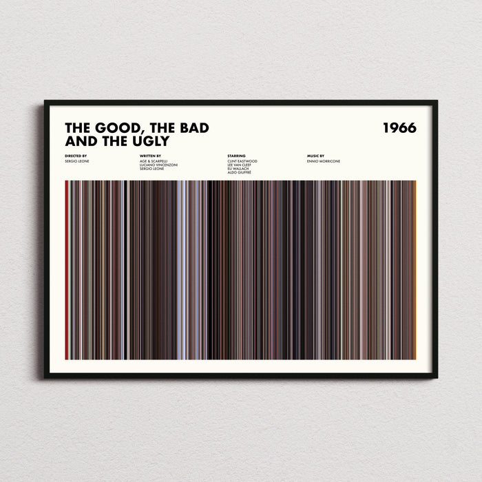 The Good The Bad And The Ugly Movie Barcode Poster