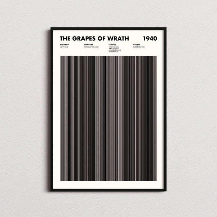 The Grapes Of Wrath Movie Barcode Poster