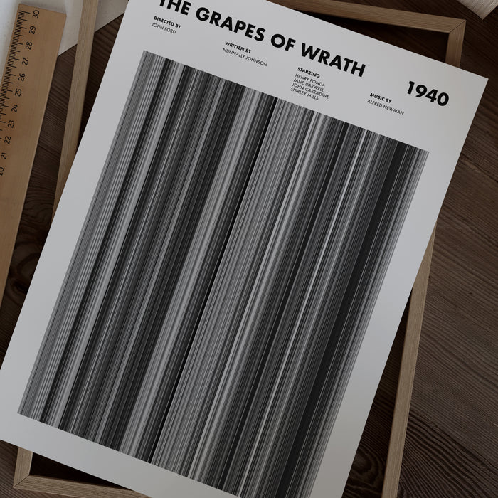 The Grapes Of Wrath Movie Barcode Poster