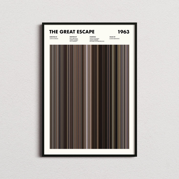 The Great Escape Movie Barcode Poster