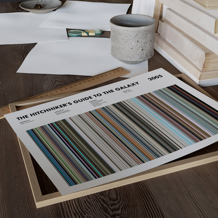 The Hitchhikers Guide To The Galaxy Movie Barcode Poster