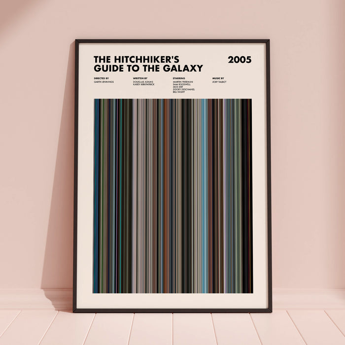 The Hitchhikers Guide To The Galaxy Movie Barcode Poster
