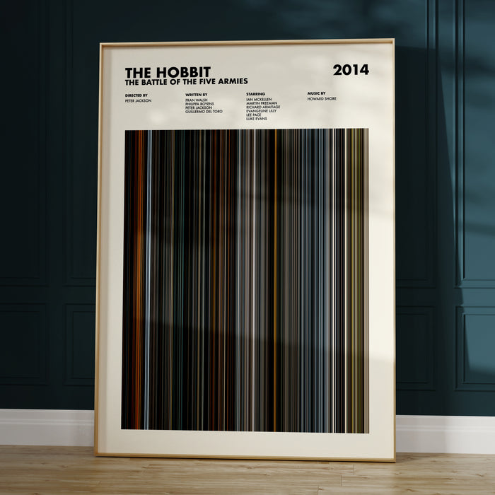 The Hobbit The Battle Of The Five Armies Movie Barcode Poster