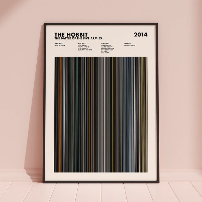 The Hobbit The Battle Of The Five Armies Movie Barcode Poster