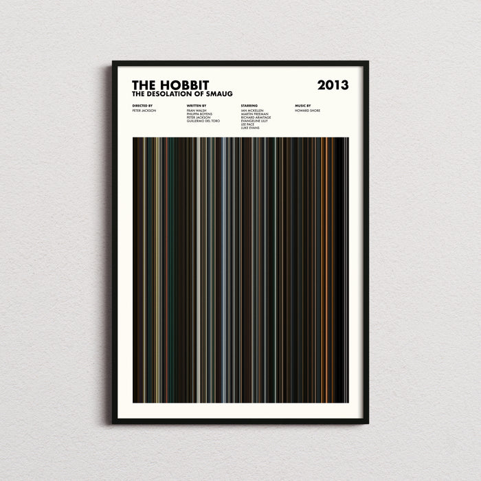 The Hobbit The Desolation Of Smaug Movie Barcode Poster