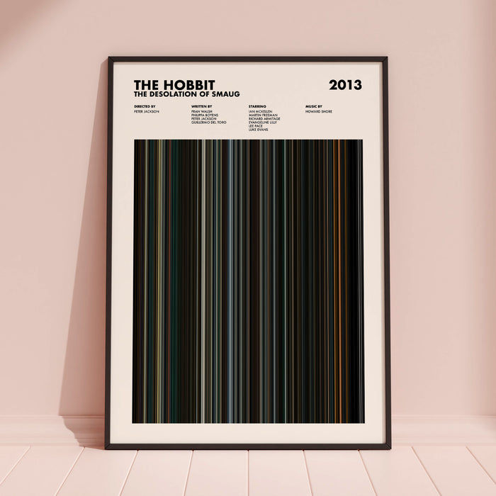 The Hobbit The Desolation Of Smaug Movie Barcode Poster
