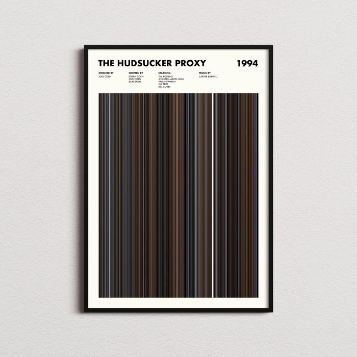 The Hudsucker Proxy Movie Barcode Poster