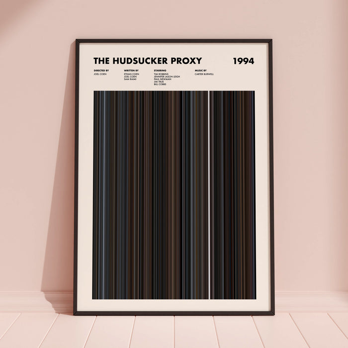 The Hudsucker Proxy Movie Barcode Poster