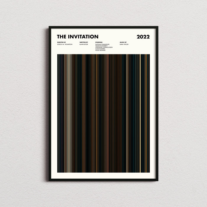 The Invitation (2022) Movie Barcode Poster
