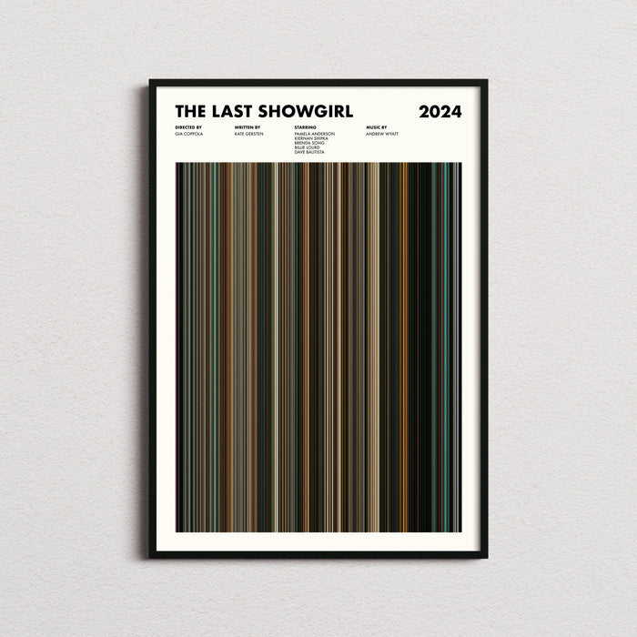The Last Showgirl Movie Barcode Poster