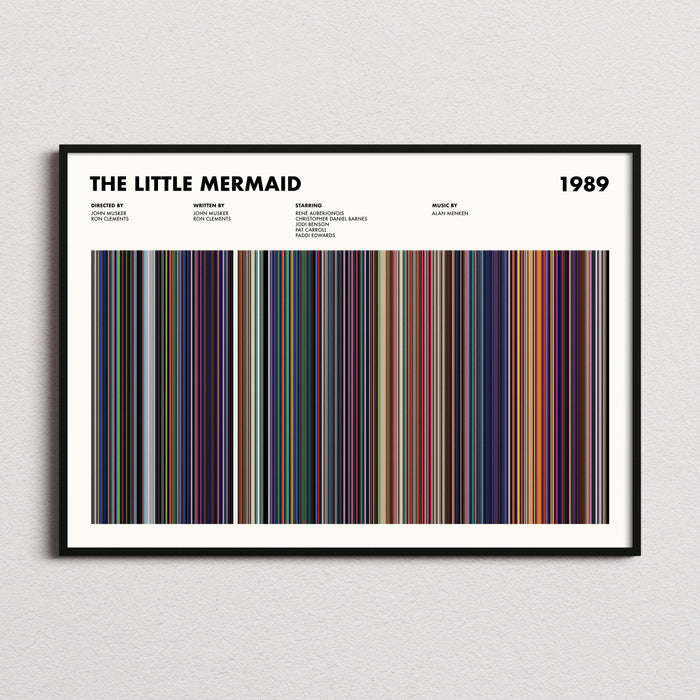 The Little Mermaid (1989) Movie Barcode Poster