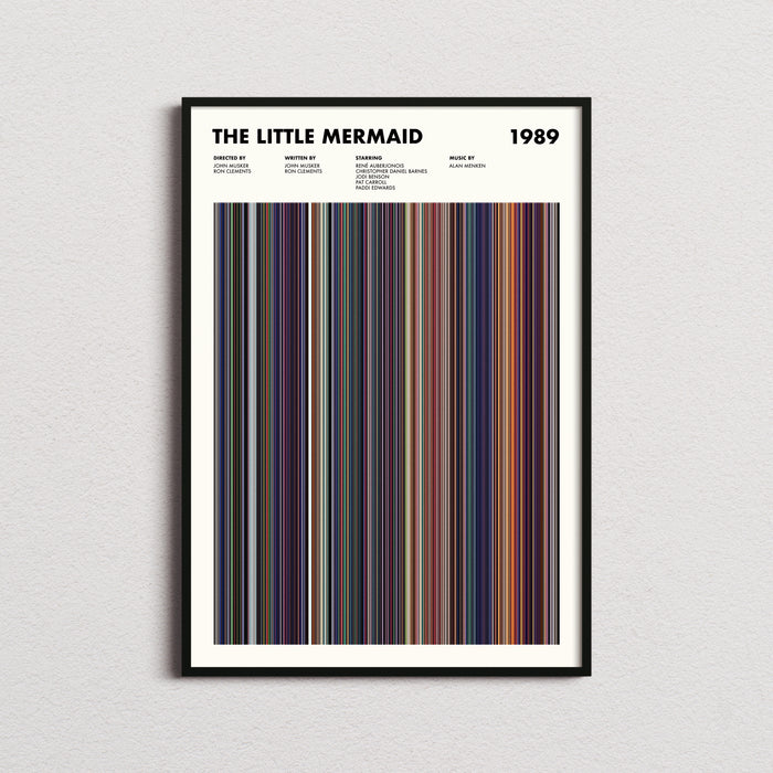 The Little Mermaid (1989) Movie Barcode Poster