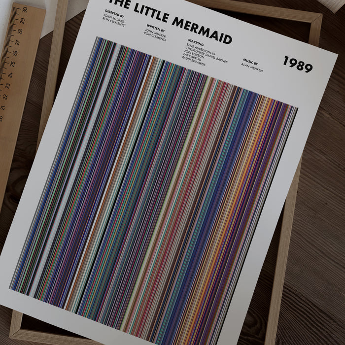 The Little Mermaid (1989) Movie Barcode Poster