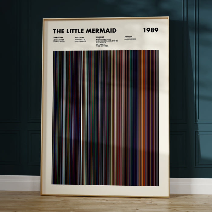 The Little Mermaid (1989) Movie Barcode Poster