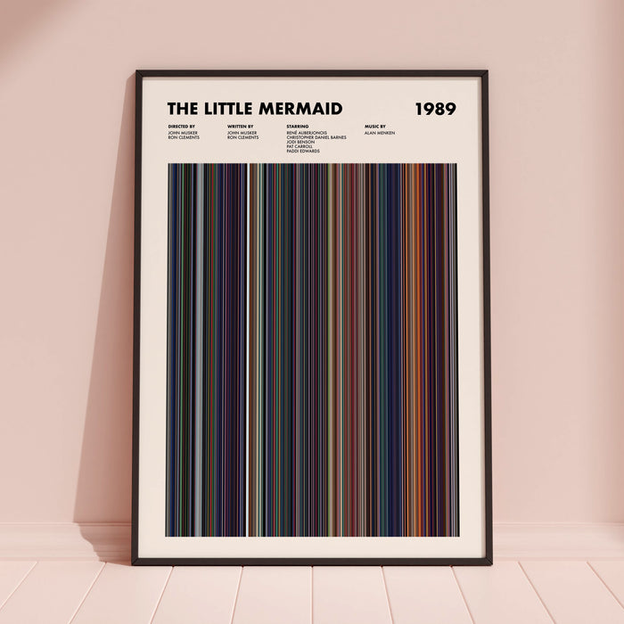 The Little Mermaid (1989) Movie Barcode Poster