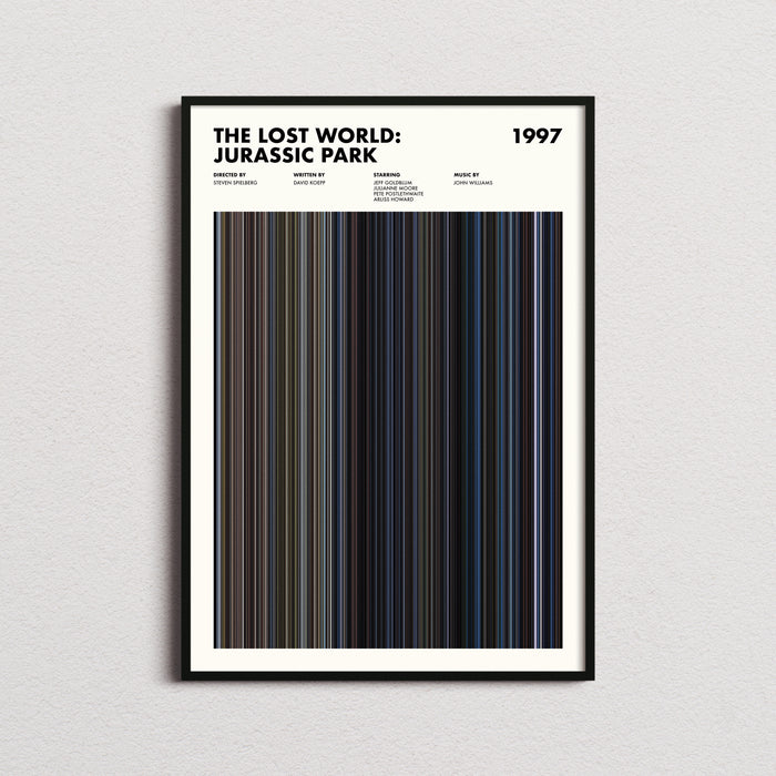 The Lost World Movie Barcode Poster