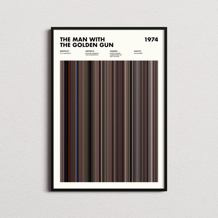 The Man With the Golden Gun Movie Barcode Poster