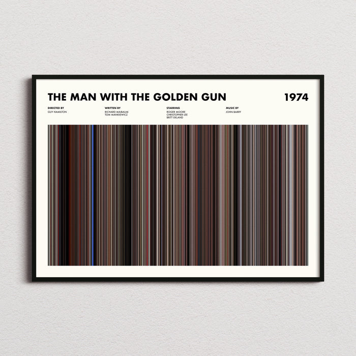 The Man With the Golden Gun Movie Barcode Poster