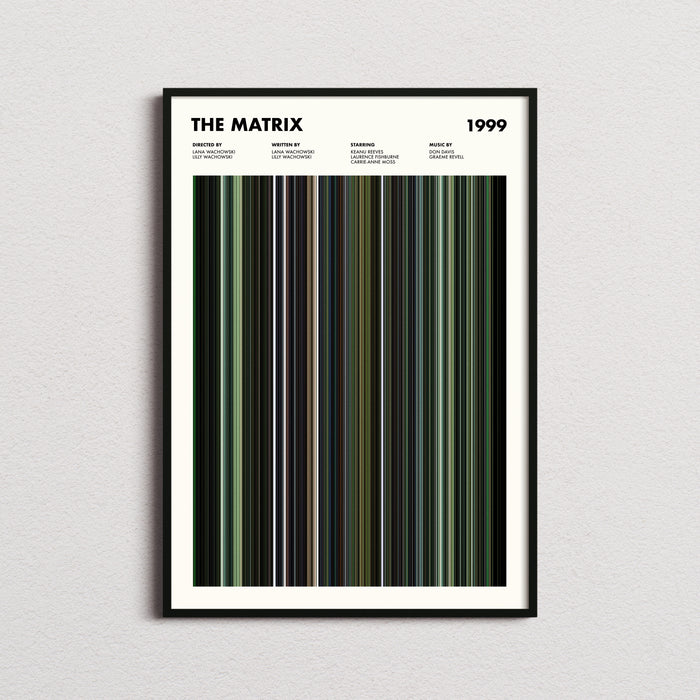 The Matrix Movie Barcode Poster