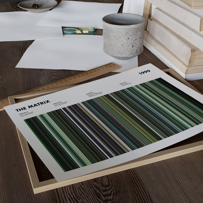 The Matrix Movie Barcode Poster